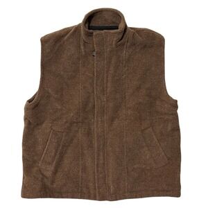 Altiplano Llama Fiber Brown Fleece Vest Mens XL‎ Sleeveless Outdoor Soft